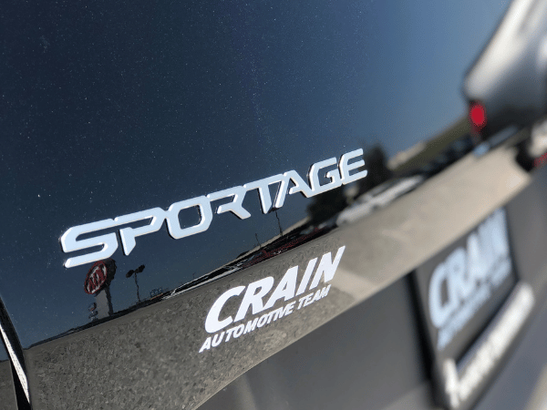 Sportage Badge on back of SUV