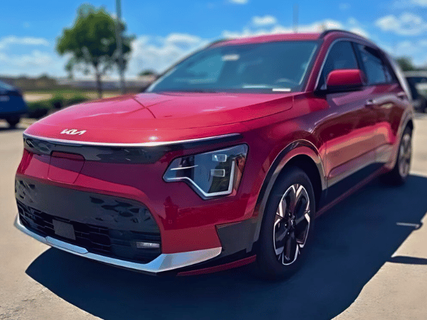 Front view Photo of a Red 2024 Niro EV for sale in Bentonville, AR