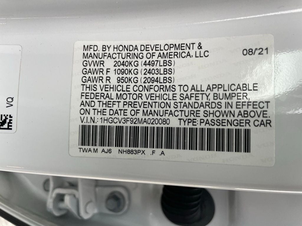 2021 Honda Accord Hybrid Touring - HEADS UP DISPLAY / ADAPTIVE CRUISE CONTROL