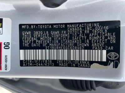2016 Toyota Corolla LE - 38 MPG / KEYLESS ENTRY