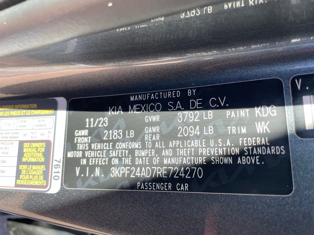 2024 Kia Forte LXS - KIA CERTIFIED / APPLE CARPLAY