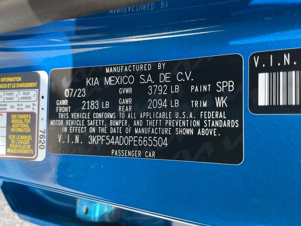2023 Kia Forte GT-Line - KIA CERTIFIED / 39 MPG / NAVIGATION