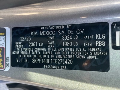 2026 Kia K4 LXS