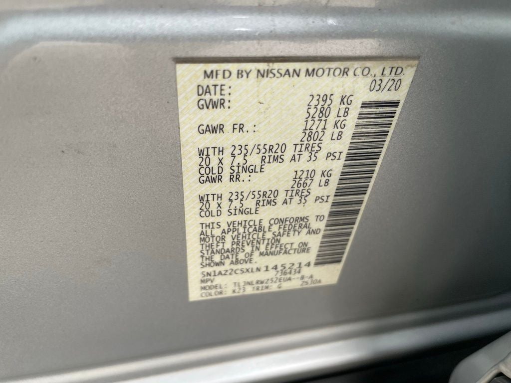 2020 Nissan Murano SL - HEATED STEERING WHEEL / LEATHER SEATS