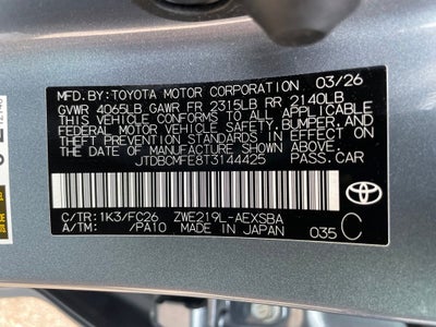 2026 Toyota Corolla Hybrid SE