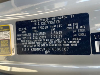 2026 Kia Carnival EX
