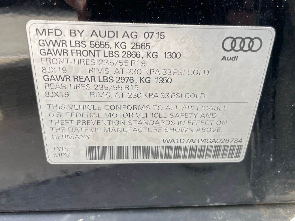 2016 Audi Q5 3.0T Prestige QUATTRO - HEATED CUP HOLDERS / PANORAMIC ROOF