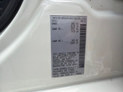 2025 Nissan Altima 2.5 SV CarFax 1-OWNER