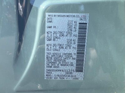 2023 Nissan Frontier PRO-4X Pro Premium Pkg, Tech Pkg, Sunroof, Leather, Conve