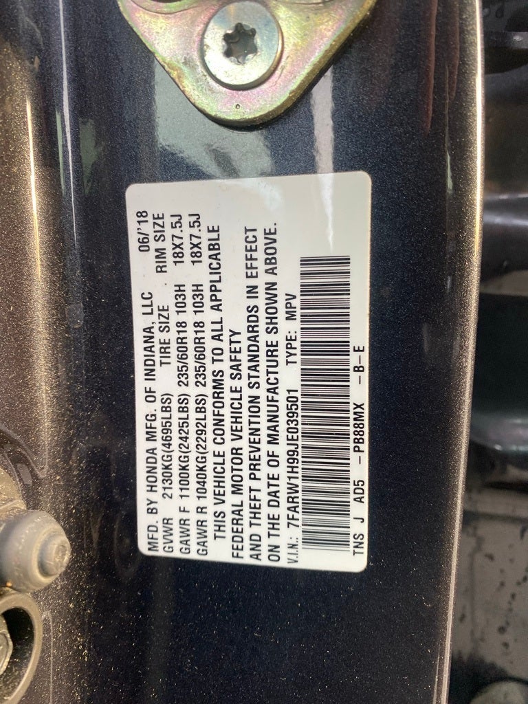 2018 Honda CR-V Touring