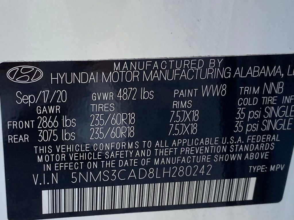 2020 Hyundai Santa Fe SEL