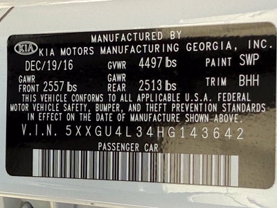2017 Kia Optima EX - PANORAMIC SUNROOF / CLEAN CARFAX