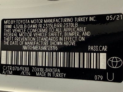 2021 Toyota C-HR XLE POWER LIFTGATE