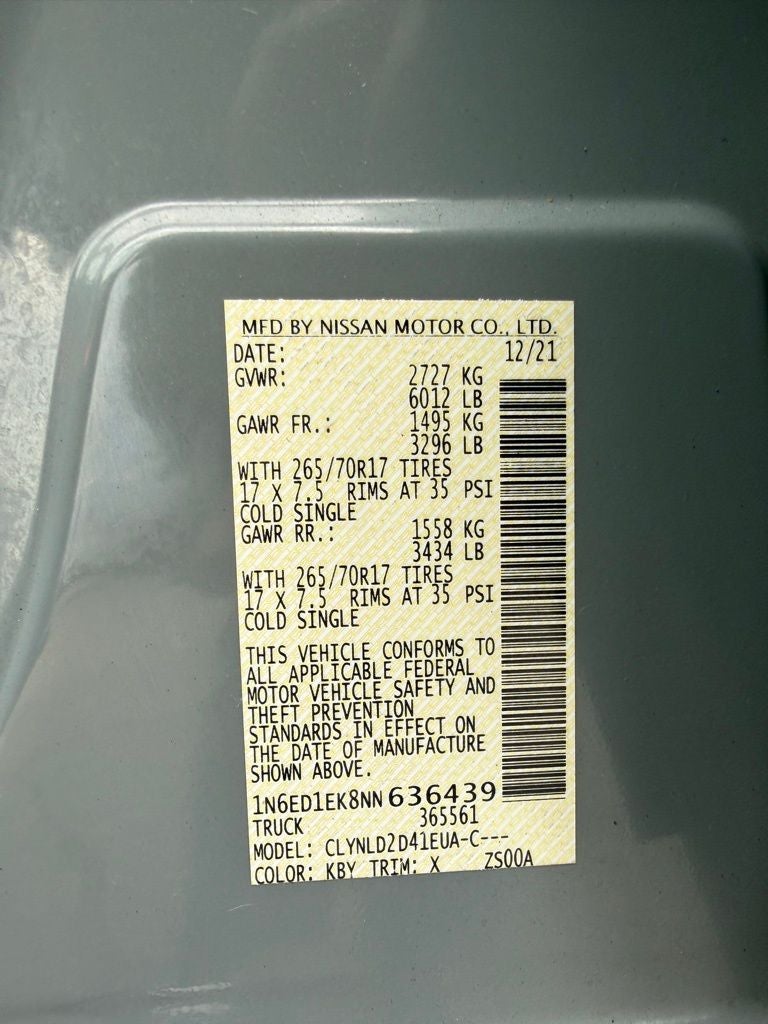 2022 Nissan Frontier PRO-4X