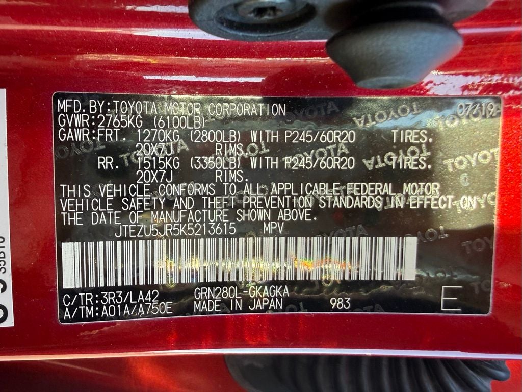 2019 Toyota 4Runner Limited