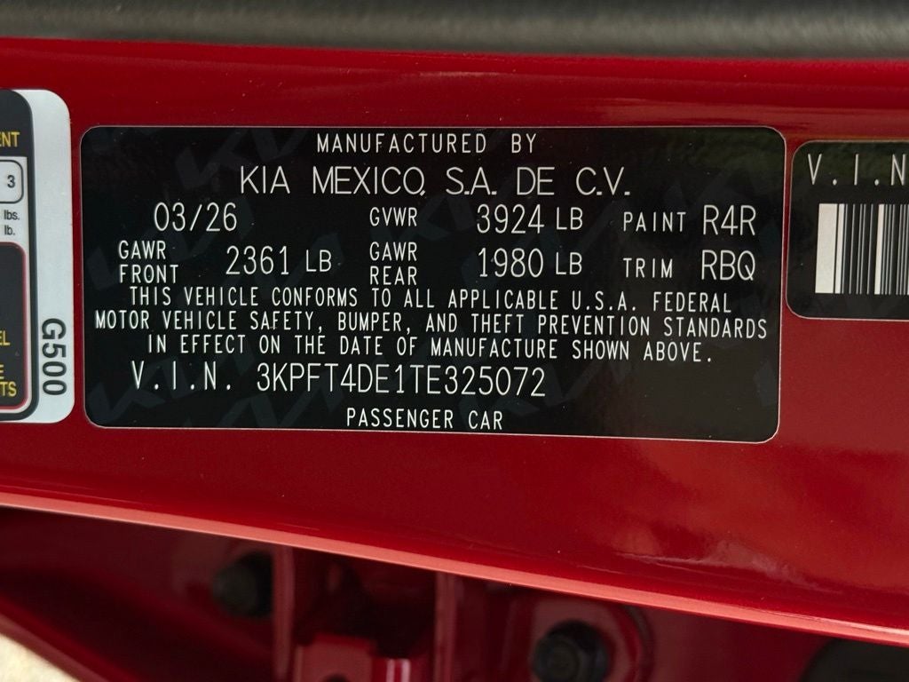 2026 Kia K4 LXS