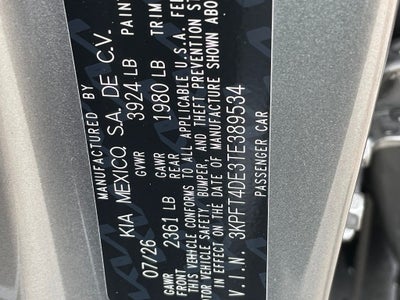 2026 Kia K4 LXS