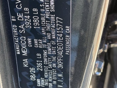 2026 Kia K4 EX
