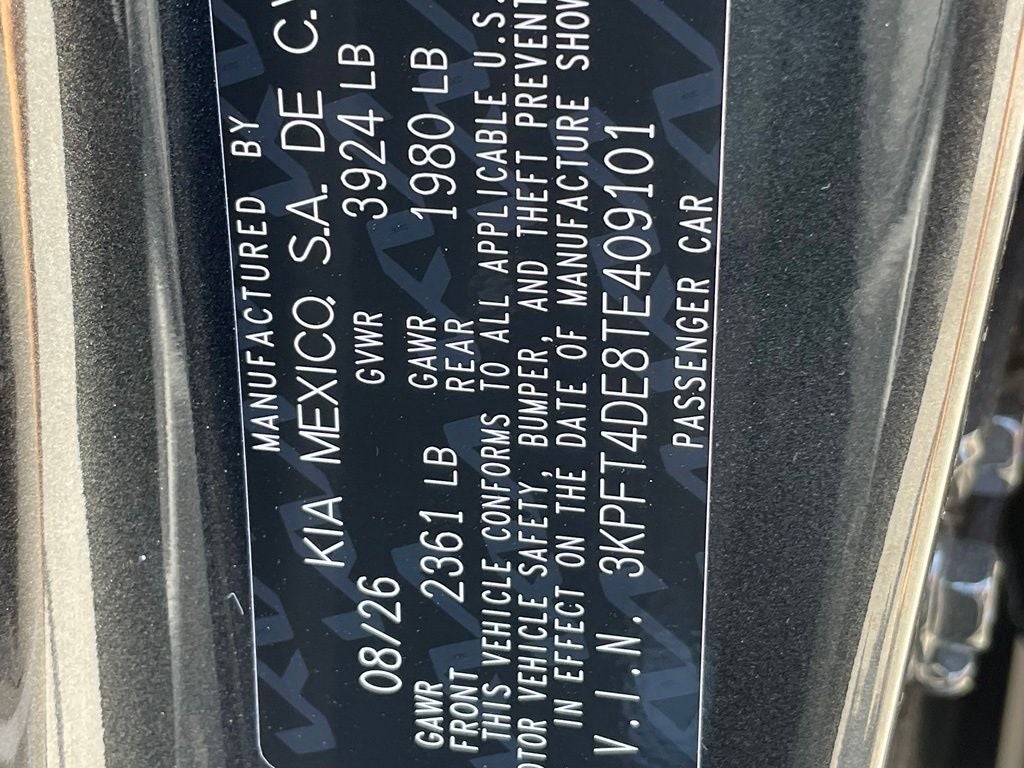 2026 Kia K4 EX