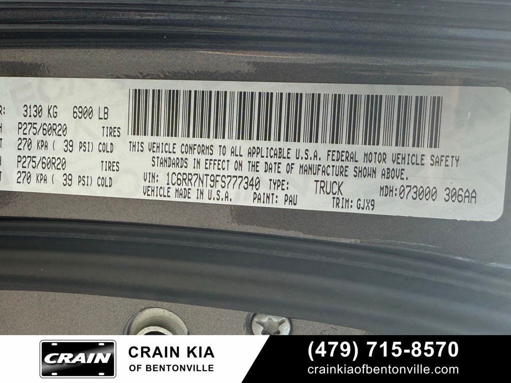 2015 RAM 1500 Laramie - 4WD / SUNROOF