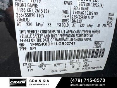 2020 Ford Explorer XLT - 4WD / PANORAMIC SUNROOF / CLEAN CARFAX