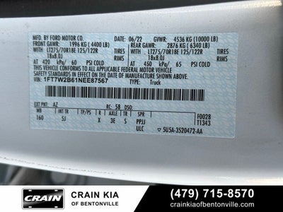 2022 Ford F-250SD Lariat - 4WD / CLEAN CARFAX / ONE OWNER