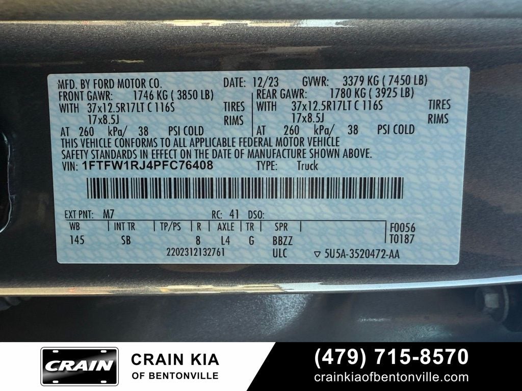 2023 Ford F-150 Raptor - TYPE R / 802A / PANO ROOF / $112,085 MSRP NEW