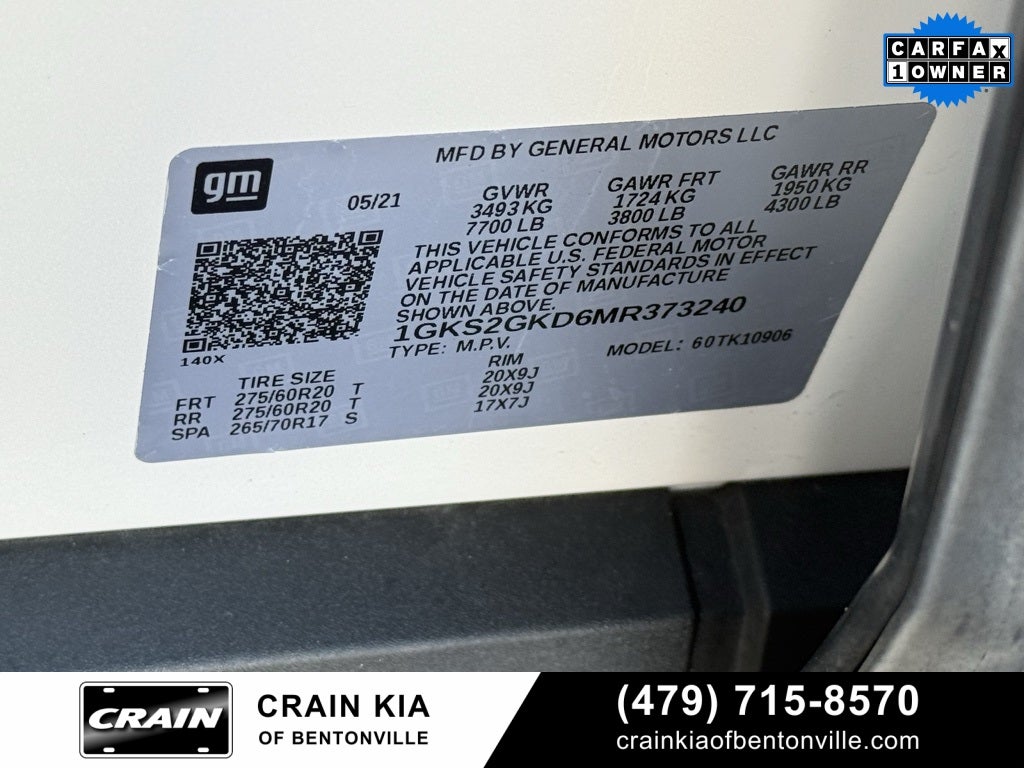 2021 GMC Yukon XL SLT - 4WD / PANORAMIC SUNROOF / ONE OWNER