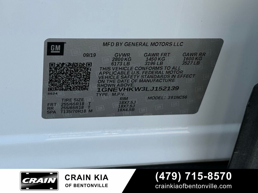 2020 Chevrolet Traverse 3LT - AWD