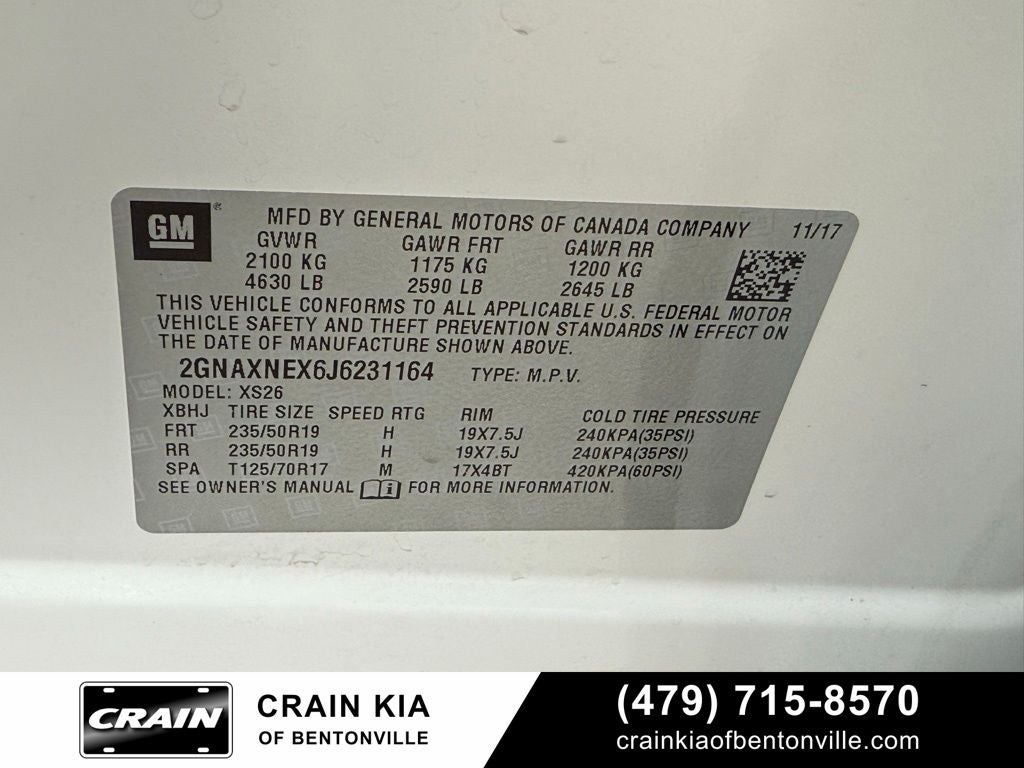 2018 Chevrolet Equinox Premier - CLEAN CARFAX / ONE OWNER