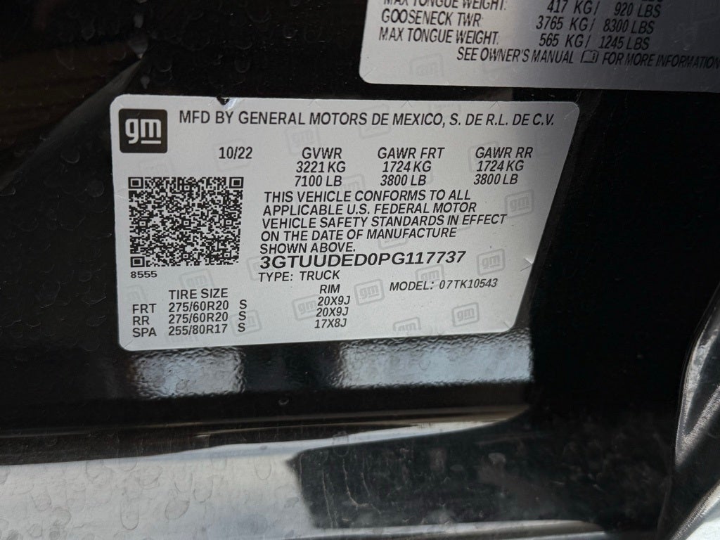 2023 GMC Sierra 1500 SLT - 4WD / CARFAX ONE OWNER