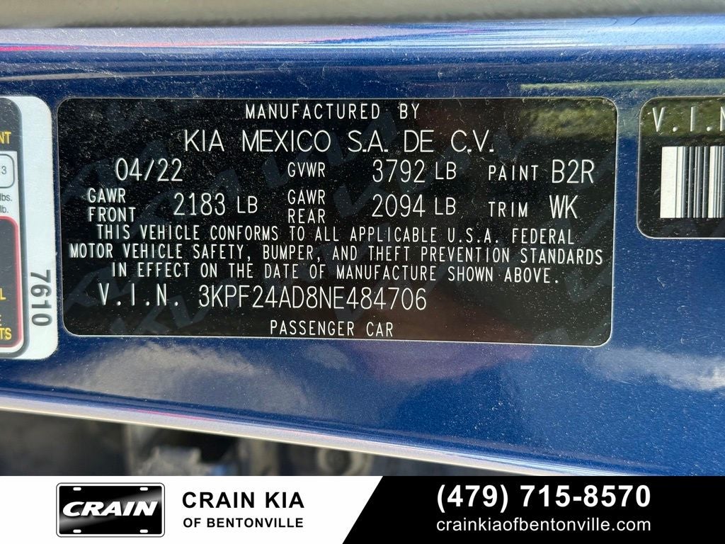 2022 Kia Forte LXS - KIA CPO