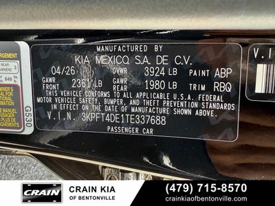 2026 Kia K4 LXS