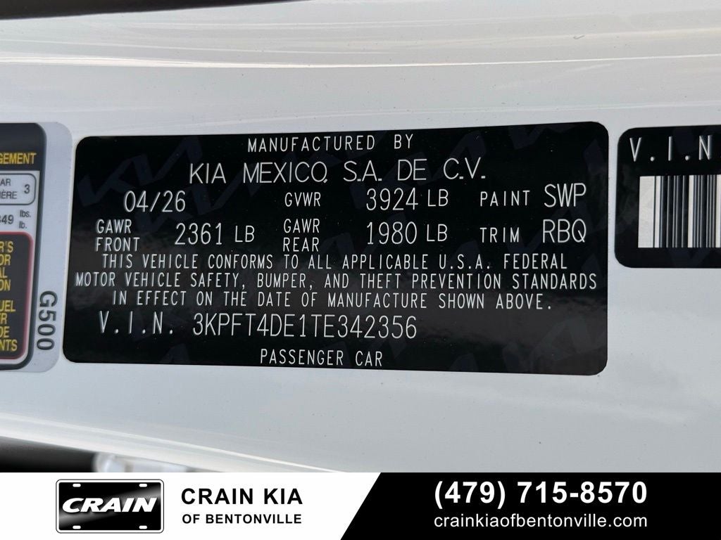 2026 Kia K4 LXS