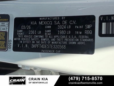 2026 Kia K4 LXS