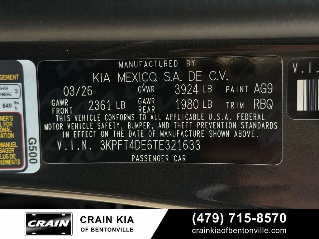 2026 Kia K4 LXS