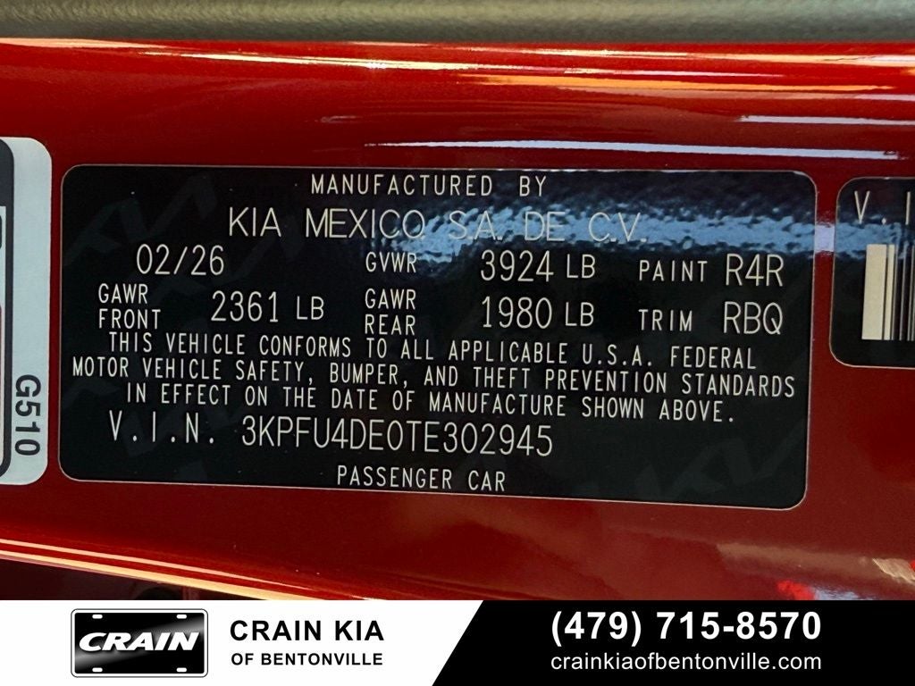 2026 Kia K4 EX