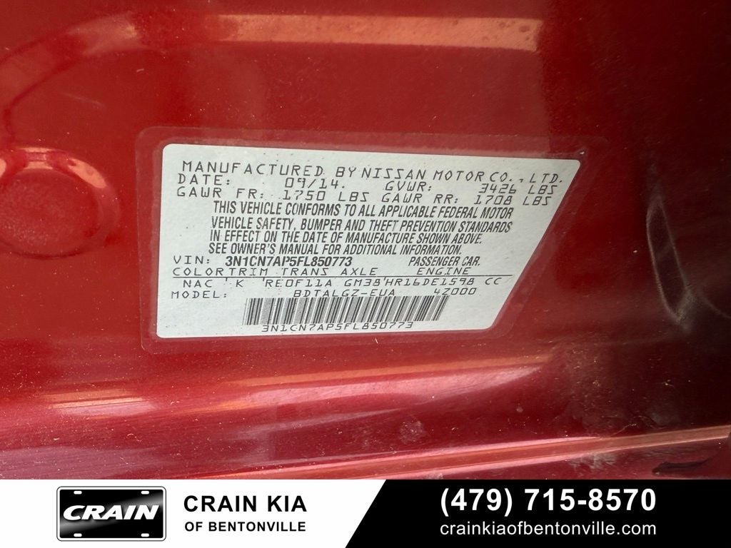 2015 Nissan Versa 1.6 SL