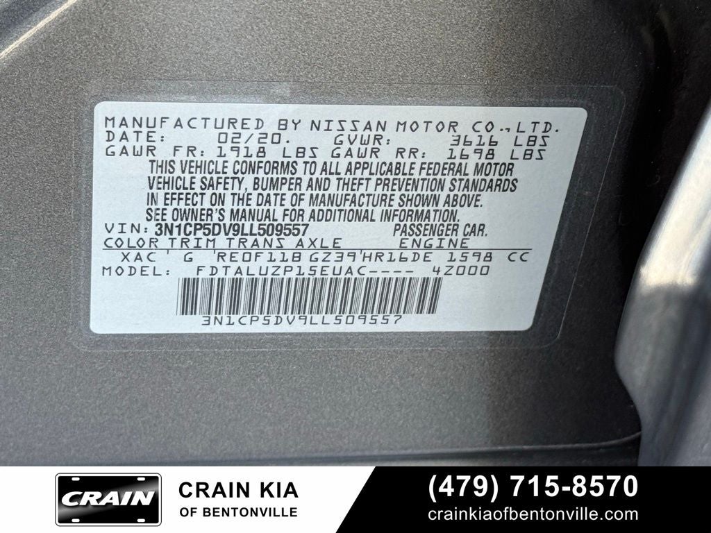 2020 Nissan Kicks SR - CARFAX HISTORY