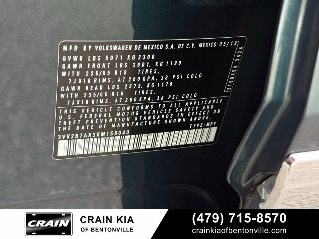 2019 Volkswagen Tiguan 2.0T SEL - AWD / PANORAMIC SUNROOF