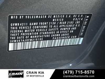 2015 Volkswagen Jetta 2.0L S - CLEAN CARFAX