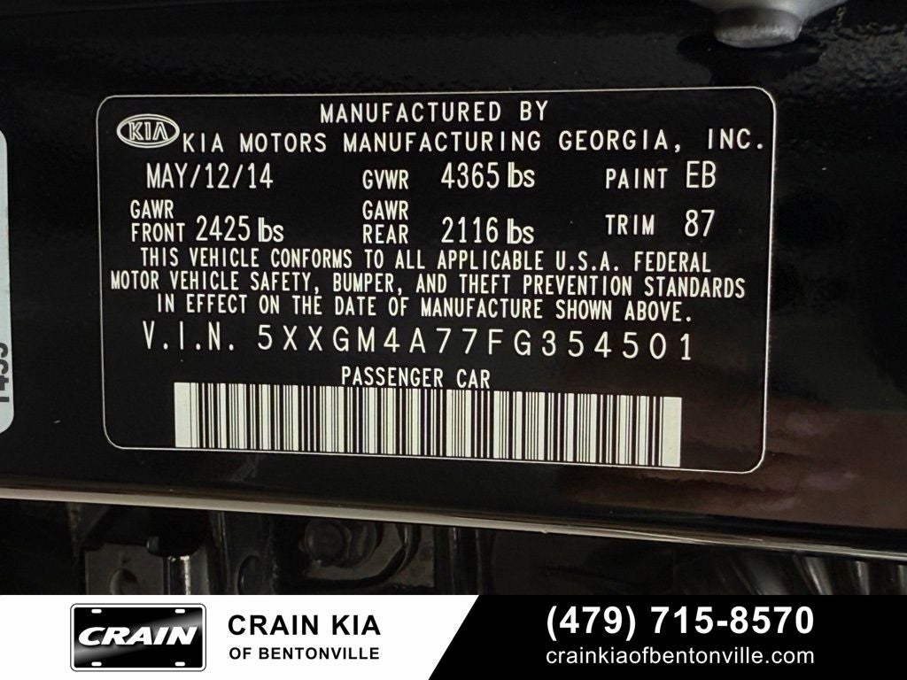 2015 Kia Optima LX - VERY LOW MILES