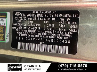 2016 Kia Sorento EX - CLEAN CARFAX HISTORY
