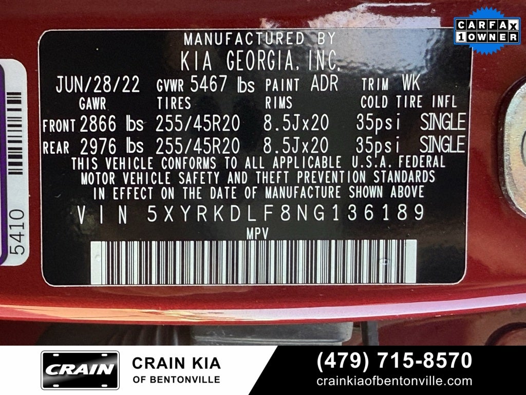 2022 Kia Sorento X-Line SX Prestige - KIA CPO / AWD / PANORAMIC SUNROOF