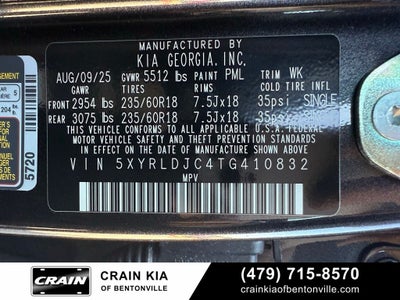 2026 Kia Sorento S - KIA CPO / AWD / ONE OWNER