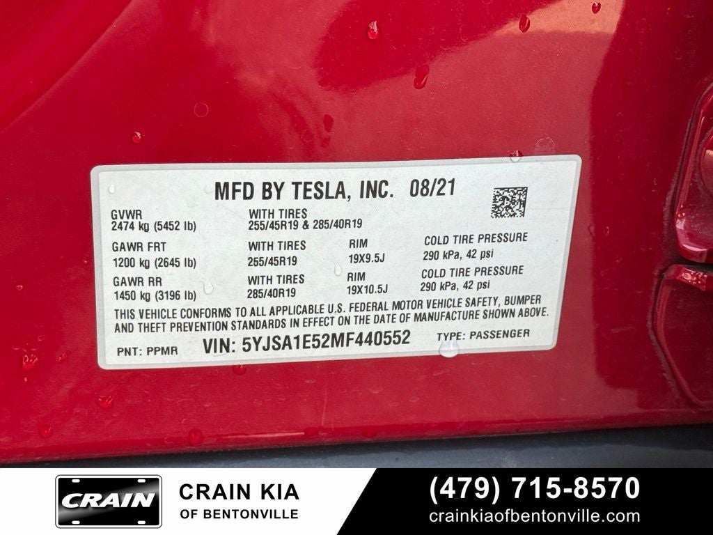 2021 Tesla Model S Long Range - AWD / CARFAX ONE OWNER
