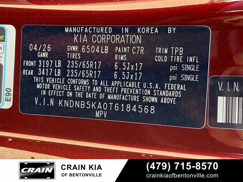 2026 Kia Carnival Hybrid LXS
