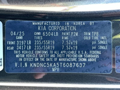 2026 Kia Carnival Hybrid EX