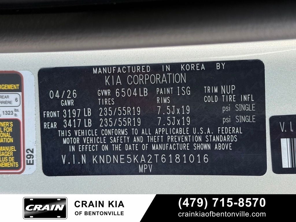 2026 Kia Carnival Hybrid SX