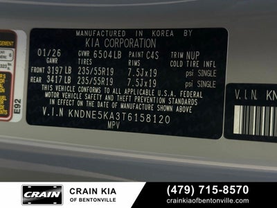 2026 Kia Carnival Hybrid SX